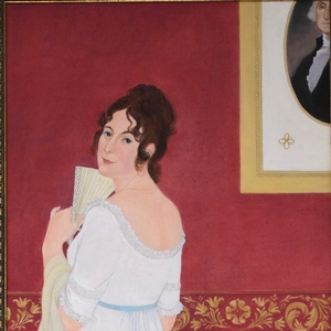 April Newhouse, "Dolley Madison," 1970-1985. Oil on canvas.	 