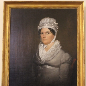 Unknown American Artist, "Portrait of a Lady," 1820s. Oil on canvas. 