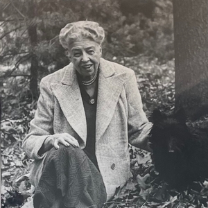 "Eleanor Roosevelt with Dog, Mr. Duffy," 1959 