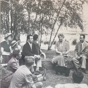 "Eleanor Roosevelt with UNESCO Visitors," 1948 